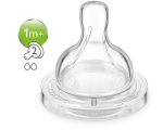Smoczek silikonowy do butelki classic+ philips avent poziom 2