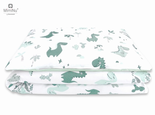 pościel do łóżeczka 2 elementowa dla niemowląt dinusie zielone.jpg