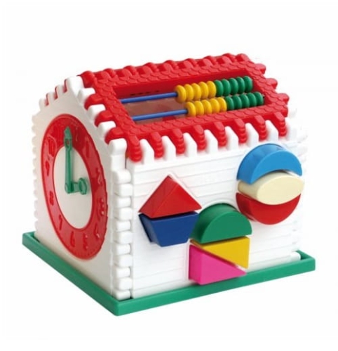 sorter zabawka edukacyjna z zegarem i liczydłem.jpg