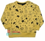 Musztardowa bluza niemowlęca Napisy GT