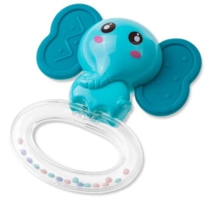 Grzechotka słonik z dużymi uszami Akuku turkusowy