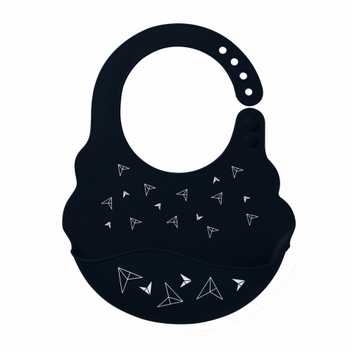 granatowy śliniaczek z kieszonką i regulowanym zapięciem babyono 829/07.jpg