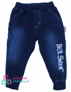 Spodnie dla niemowlaka jeansowe miękkie polski producent