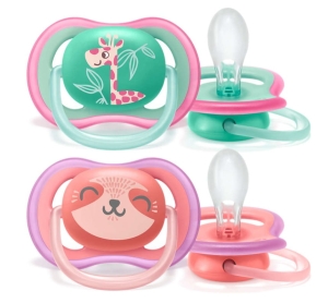 Smoczek avent ultra air 18+ zwierzątka scf349 2 szt.