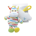 Pluszowa zabawka z pozytwyką dla niemowląt Zebra na chmurce