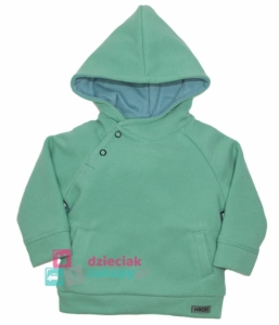 Bluza niemowlęca z kapturem Mrofi Kazik zielona