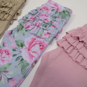 Legginsy dla dziewczynki z falbanką Gamex Baby Fashion różne wzory