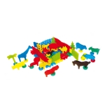 Klocki konstrukcyjne wafle Farma 68 elementów