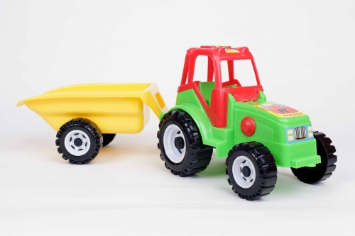 traktor zabawka z przyczepą farmer.jpg