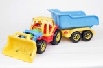 Duży traktor zabawka z przyczepą i łychą Max
