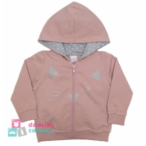 Bluza rozpinana dla niemowlaka dziewczynki Kotek Atut
