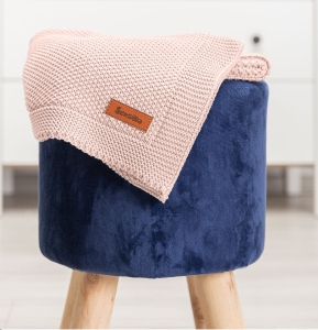 Kocyk bawełniany dla niemowlaka jasny róż