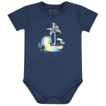 Granatowe body bawełna organiczna dla chłopca Safari Nini