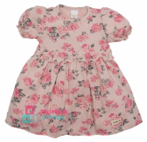 Różowa sukienka w kwiaty dla niemowlaka dziewczynki Flowers Atut