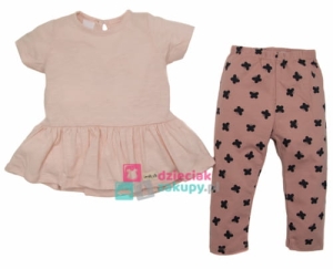 Komplet tunika i legginsy dla dziewczynki na lato Motylki Atut
