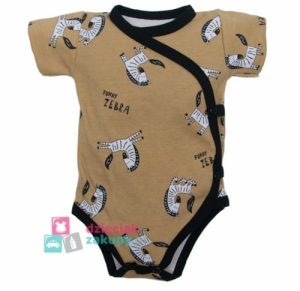 Mrofi body krótki rękaw Zebra karmelowe