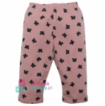 Legginsy na lato dla dziewczynki 3/4 Motyle brudny róż Atut