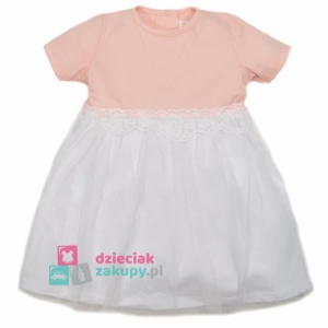 Tiulowa sukienka dla niemowlaka na wesele Koronka Atut