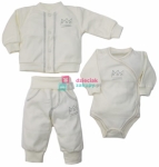 Komplet niemowlęcy wyprawka dla noworodka berbeć kremowy