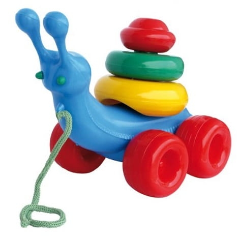 piramidka zabawka do ciągnięcia ślimak nina.jpg