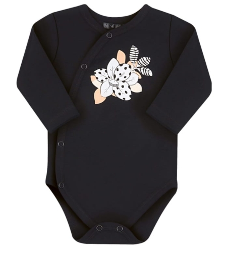 czarne body kopertowe dla dziewczynki kwiatek nini.jpg