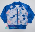dziewczęca bluza rozpinana w kwiaty flowers kolor jeans.jpg