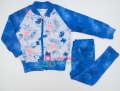 dres w kwiaty dla dziewczynki z rozpinaną bluzą rose kolor jeans.jpg