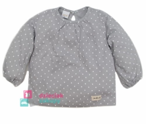 Szara bluzka dziewczęca w kropeczki Kropeczka Atut