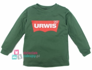 Koszulki chłopięce z napisami Urwis butelkowa zieleń GT