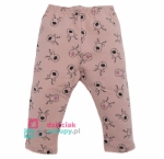 Różowe leginsy w reniferki dla dziewczynki Atut