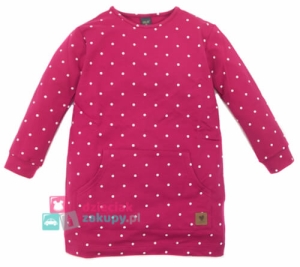 Sukienka tunika różowa w kropki Atut
