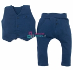 Mrofi ubranie wizytowe chłopięce kamizelka i spodnie granatowe