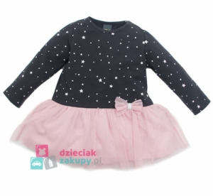 Wizytowa sukienka dla dziewczynki z tiulem Gwiazdka Atut