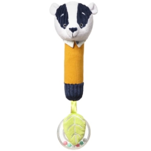 Interaktywna zabawka dla niemowlaka z grzechotką Baby Ono Borsuk 1432