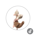 zestaw zabawek edukacyjnych przytulanka  i grzechotka ostrich mcknox family babyono 1446.jpg