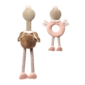 zestaw zabawek edukacyjnych przytulanka  i grzechotka ostrich mcknox family babyono 1446.jpg