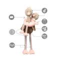 zestaw zabawek edukacyjnych przytulanka  i grzechotka ostrich mcknox family babyono 1446.jpg