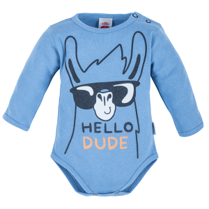 Body dla niemowlaka chłopca Hello Dude błękitne