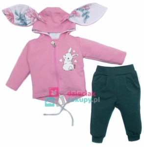 Mrofi dres dziewczęcy bluza z uszami i spodenki Magnolia