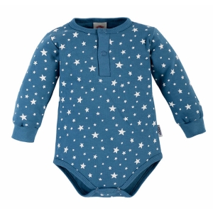 Body dla niemowlaka chłopca w gwiazdki Makoma Stars niebieskie