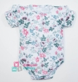 Kwiatowe body dla dziewczynki niemowlaka na krótki rękaw Fiori Mrofi.jpg