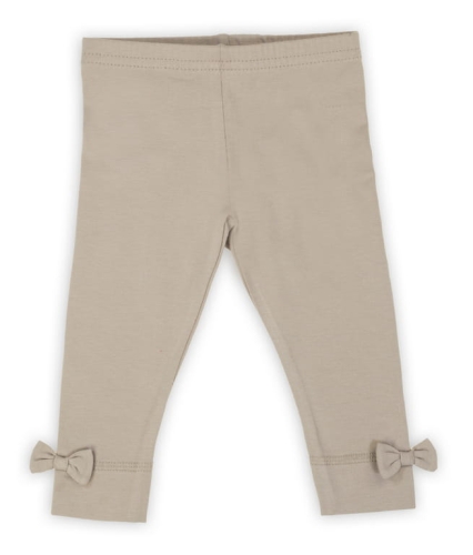 Beżowe leginsy z kokardką dla dziewczynki Nicol.jpg