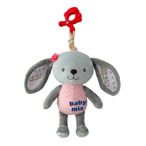 Pluszowa zabawka z klamrą i pozytywką Baby Mix Królik .jpg