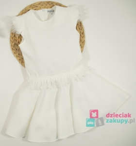 Pettino elegancka sukienka dla dziewczynki na krótki rękaw Koralik