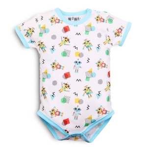 Body na krótki rękaw dla chłopca niemowlaka Nini Robot