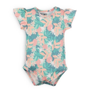 Body na krótki rękaw dla niemowlaka dziewczynki Nini Kwiat