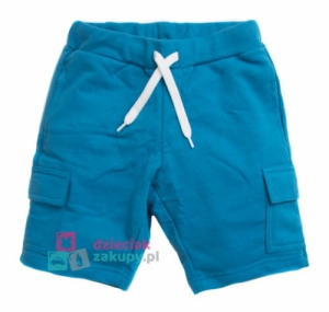Krótkie spodenki dla chłopca z kieszeniami GT niebieskie