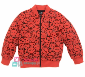 Czerwona bluza dla chłopca na zamek GT Emotki