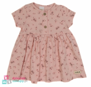 Sukienka dla niemowlaka dziewczynki na krótki rękaw ATUT Kwiaty