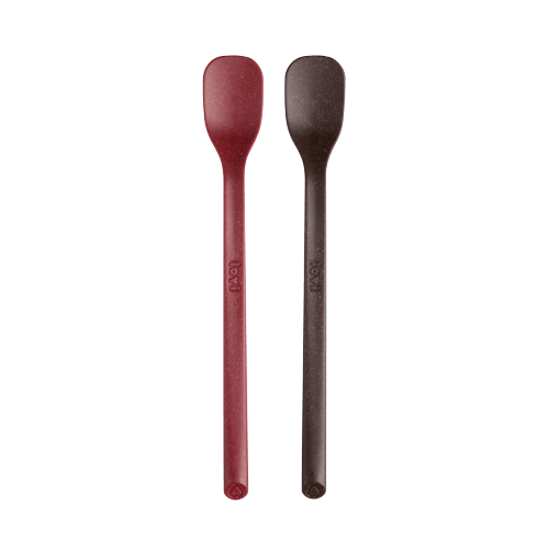 Łyżeczka dla niemowlaka długa 2 szt Lovi 20% z mączki drzewnej z recyklingu 35582 red (2).png